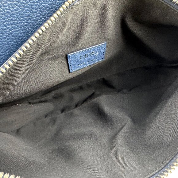 Auth Christian Dior Saddle Shoulder Bag Navy Blue Leather - z3667 - Picture 11 of 13